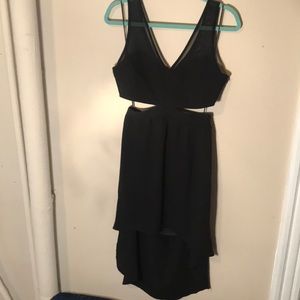 Little black high-low dress with cutout